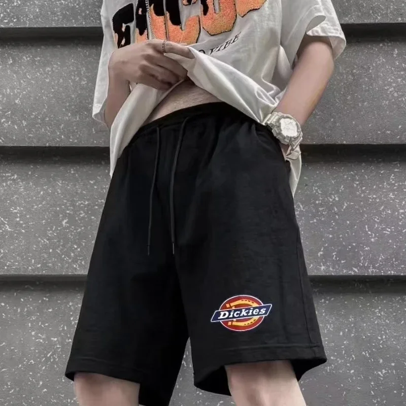 

Dike Classic Logo Printed Pure Cotton Looped Shorts, Dick Five Quarter Pants for Couples, Men and Women, 2025 Mens Shorts