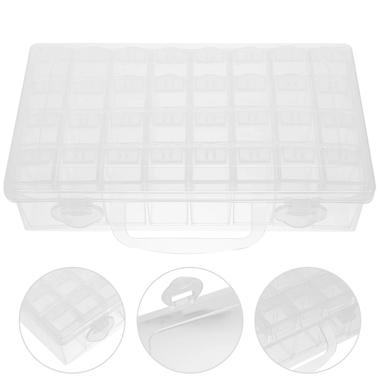 

32 Compartments Tool Storage Box Large Bead Organizer Plastic Case Loose Jewelry Charms Button Collection Box