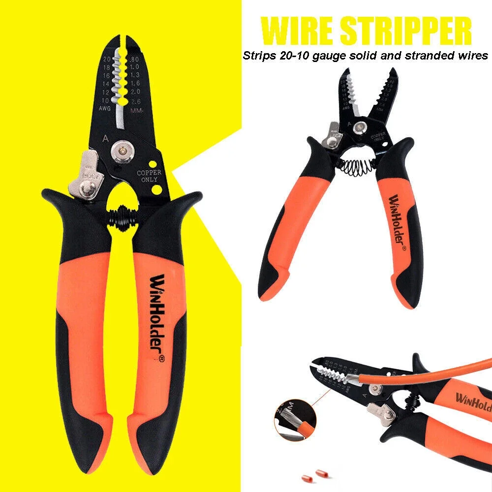 

Professional Self Adjusting Insulation Wire Stripper Cutter Crimper Cable Stripping Tools RED