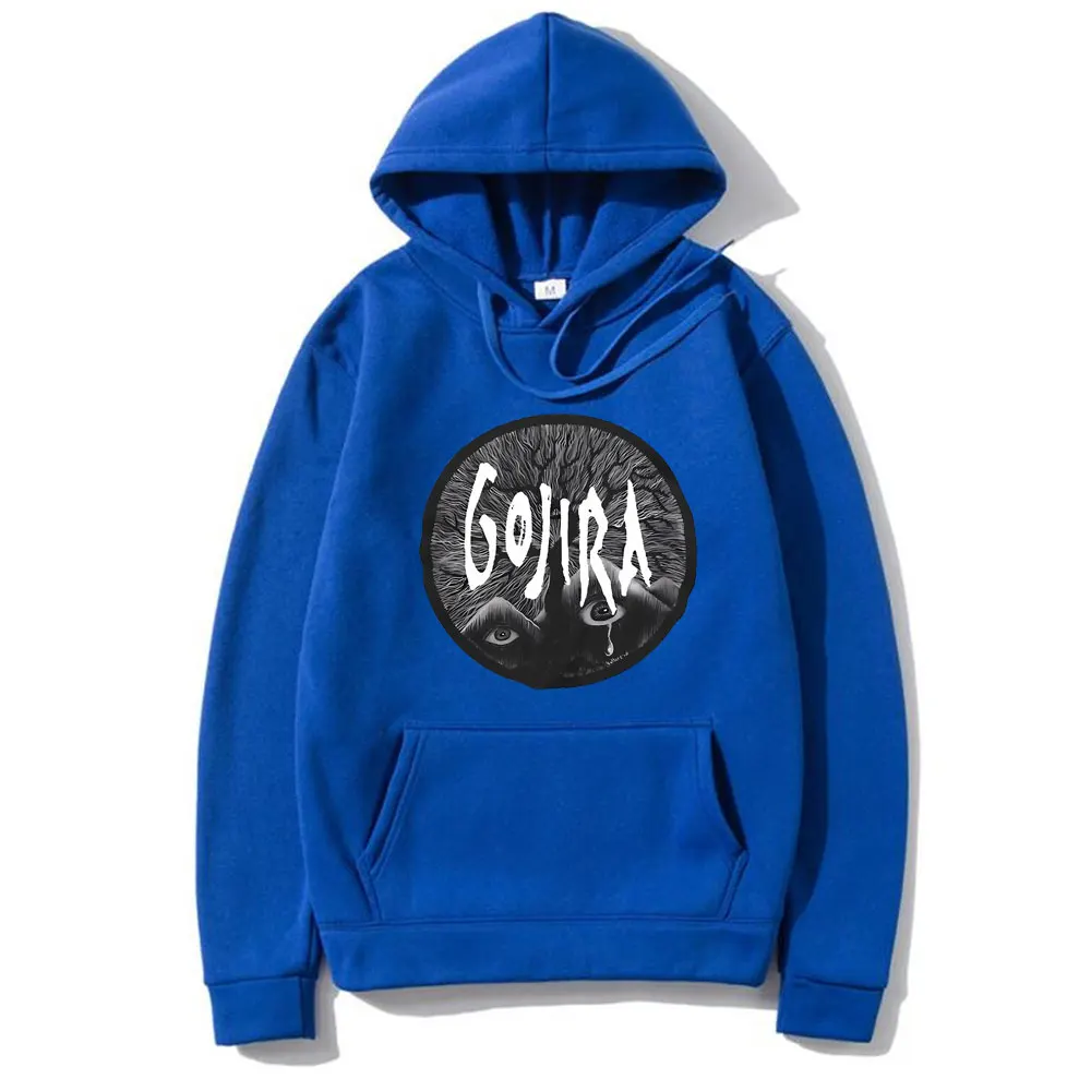 French Metal Band Gojira Graphic Hoodie Male Vintage Casual Hooded Sweatshirt Men Women Fashion Gothic Rock Oversized Hoodies