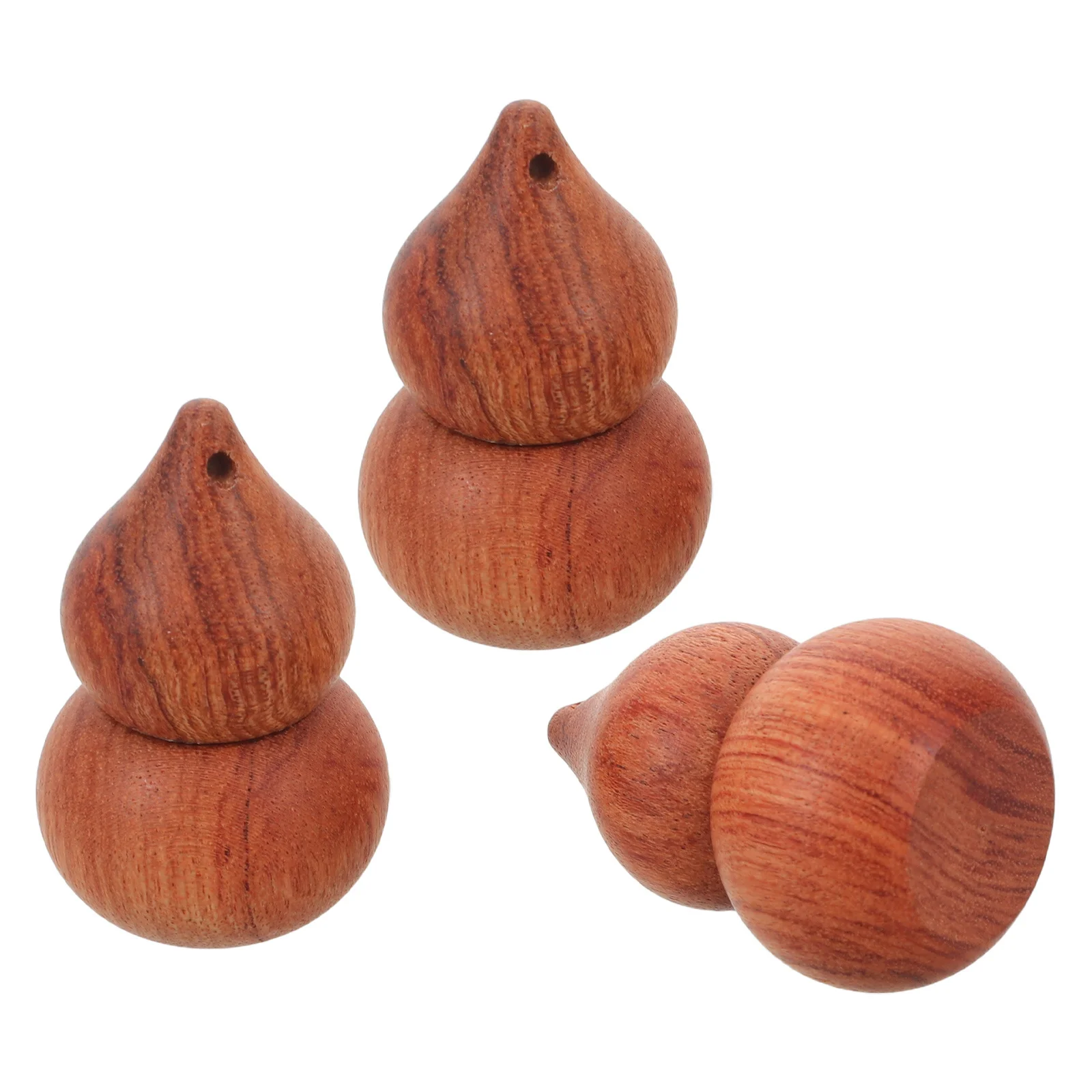 3 Stuks Opknoping Auto Luchtverfrisser Hout Diffuser Fles Kalebas Vorm 1 Ml Hervulbare Roller Flessen Essentiële Olie Lege aromatherapie