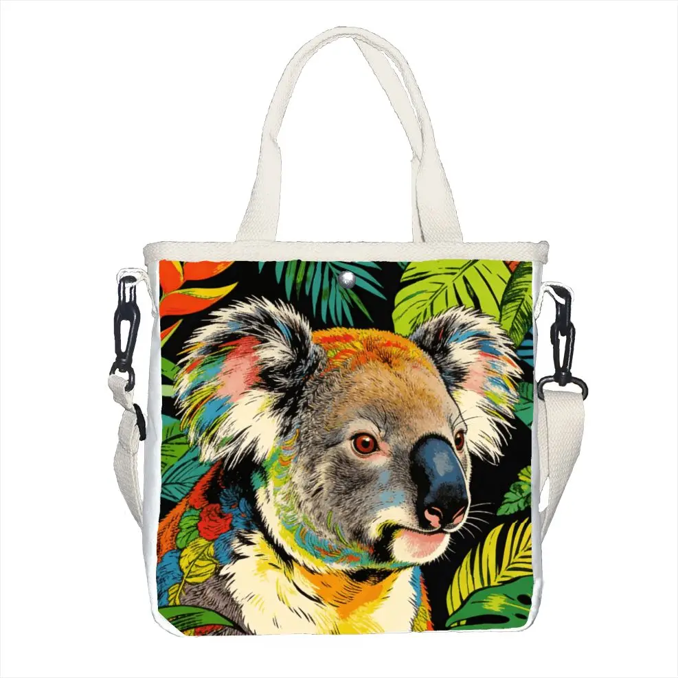 

Hand-Painted Rainforest Macaw Art Crossbody Bag, Adjustable Strap Exotic Bird Handbag
