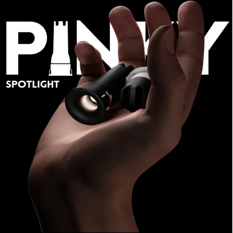 Little Finger Spotlight Deep Anti-Glare Embedded Arc Surface 25mm 35mm 45mm Perforated Full-Spectrum No Main Light
