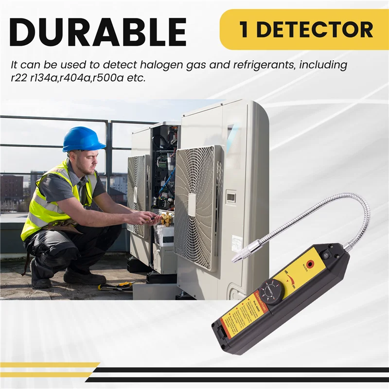 WJL-6000 Freon Leak Detector Halogen Leak Detector Refrigerant Gas HVAC R22 R410A R134A R1234YF Cfcs HCFC Detector
