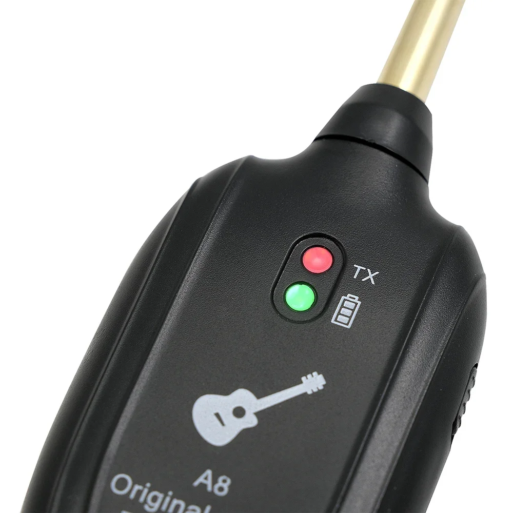 Guitar Wireless System Transmitter Receiver Built-in Rechargeable Wireless Guitar Transmitter for Electric Guitar Bass