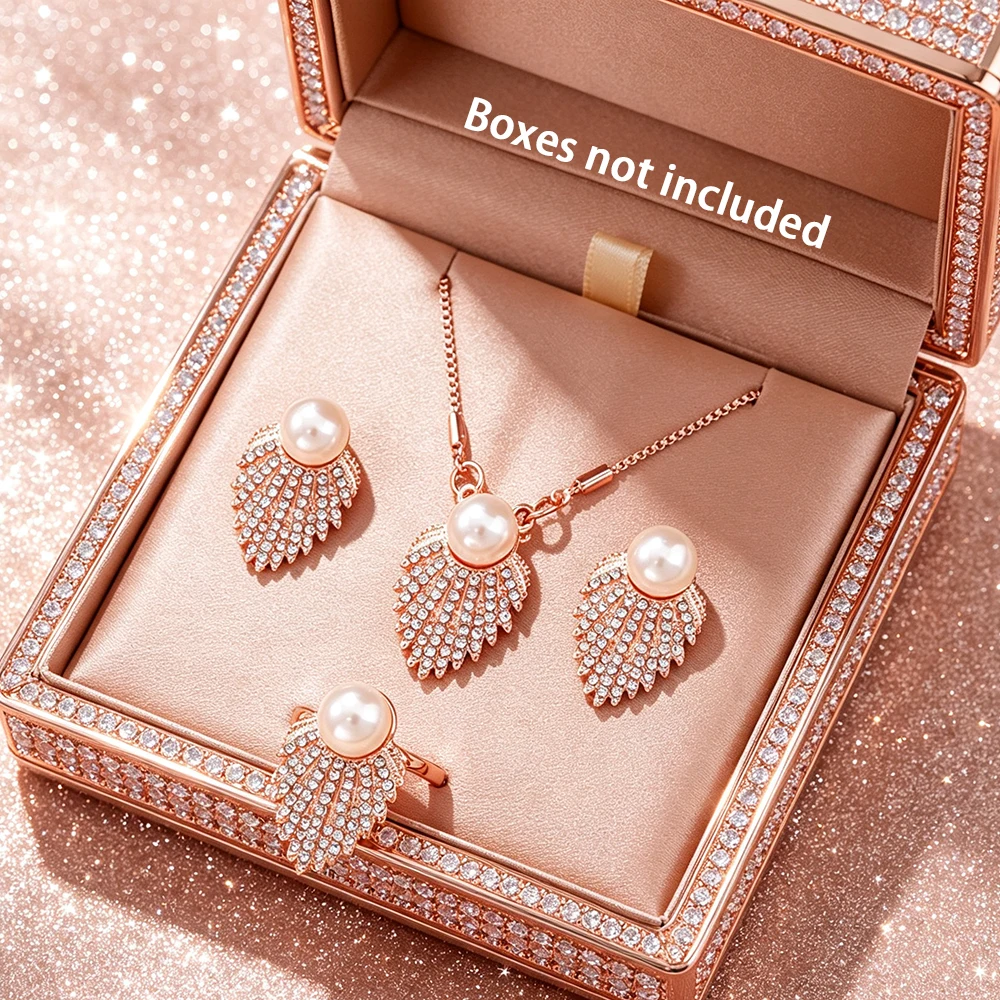4PCS Women's Fashion and Elegant Jewelry Set,  Daily Gift Matching, Holiday Party