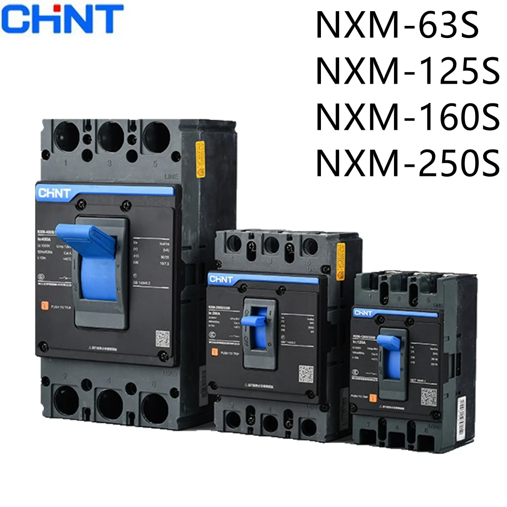 CHiNT NXM 20A 25A 40A 63A 100A 125 160A 200A 250A MCCB Molded Case Circuit Breaker Air Switch 3P 4P NM1 NXM-125S/3300 NXM-250S