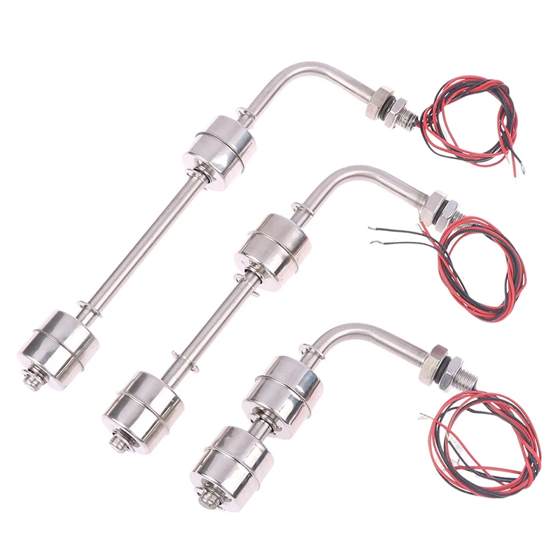 L-Type Stainless Steel Float Switch Tank Liquid Water Level Sensor Double Ball Float Switch Tank Pool Flow Sensor L100-L400