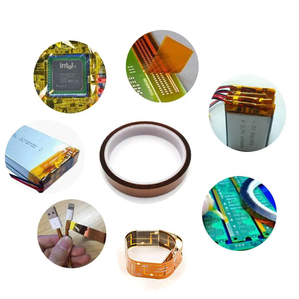 Golden finger insulating and heat insulating tape, polyamide adhesive Electrical tape, traceless heat conductive tape, amber