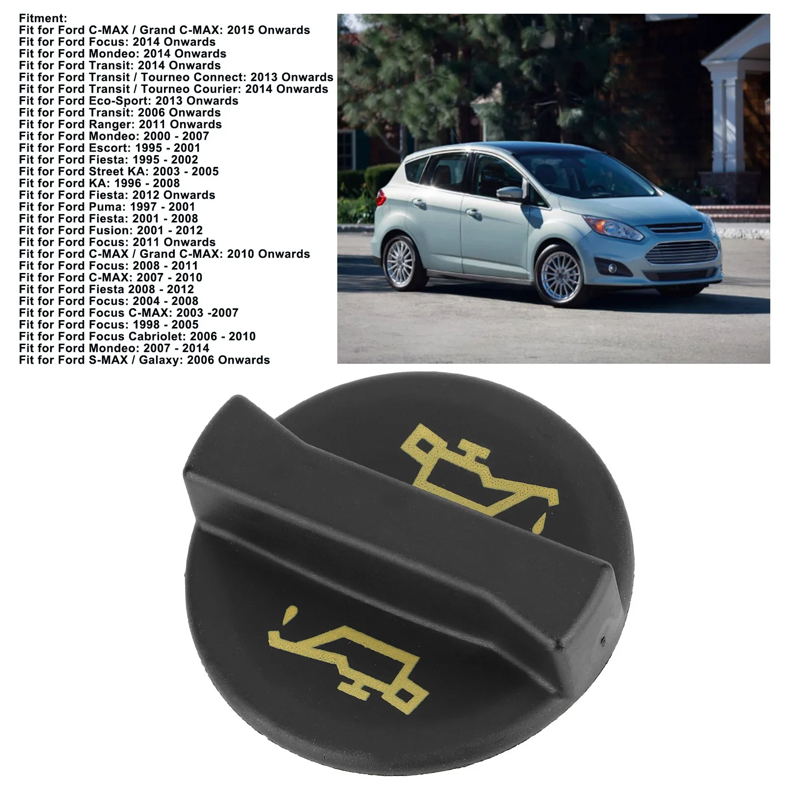Oil Filler Cap 1135010 YS4G6766AA Fit For Ford Focus Mondeo Transit EcoSport