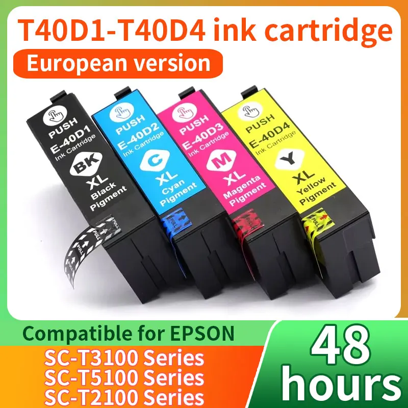 Compatible T40D1 T40D2 T40D3 T40D4 T40D Ink Cartridge for Epson SureColor SC-T3100 SC-T5100 SC-T2100 Series Printer Inkjet Ink