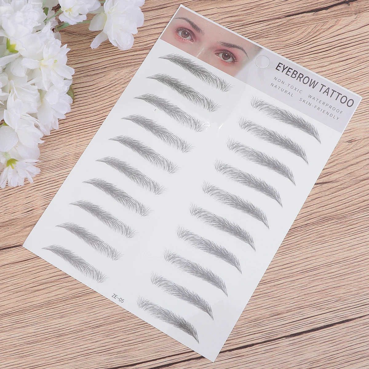 2 pezzi adesivi per sopracciglia strumento di trasferimento imitazione simile al capelli per sopracciglia sparse trucco per stencil per sopracciglia artificiali dall'aspetto naturale completo