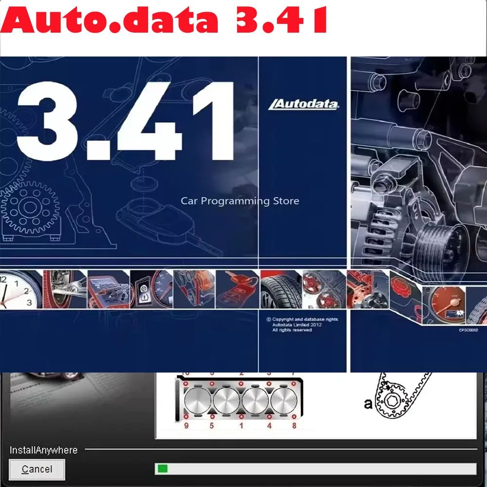 Autodata 3.41 Bahasa Polandia pemindai obd2 Perangkat Lunak Diagnosa Perbaikan Mobil Aksesoris Mobil Alat Diagram Kabel Autodata data
