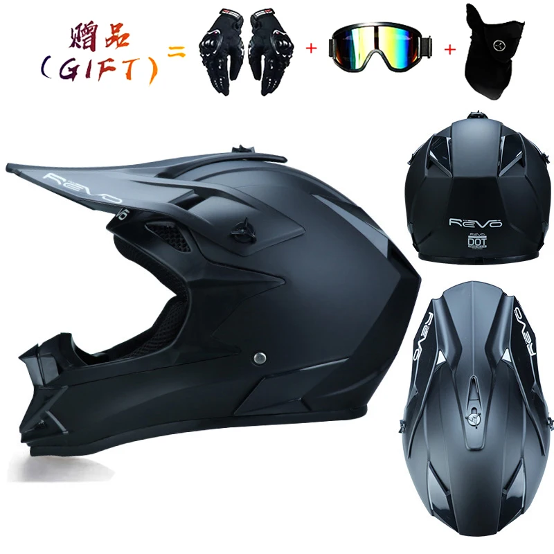 VGV Motocross Motorcycle Helmet Off-Road Helmet DOT certified Three Piece Giveaway Men Women Adult child Available all seasons image 4