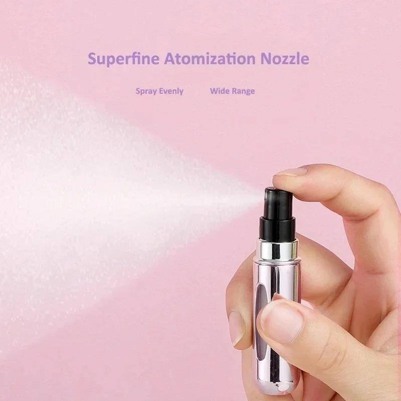 1/4/5 Stück Reise-Parfümflasche, nachfüllbar, tragbarer Mini-Zerstäuber, Nachfüllflasche, Damen-Taschenzerstäuber, Kölnischwasser-Sprühflasche, 5 ml. – Detail 12