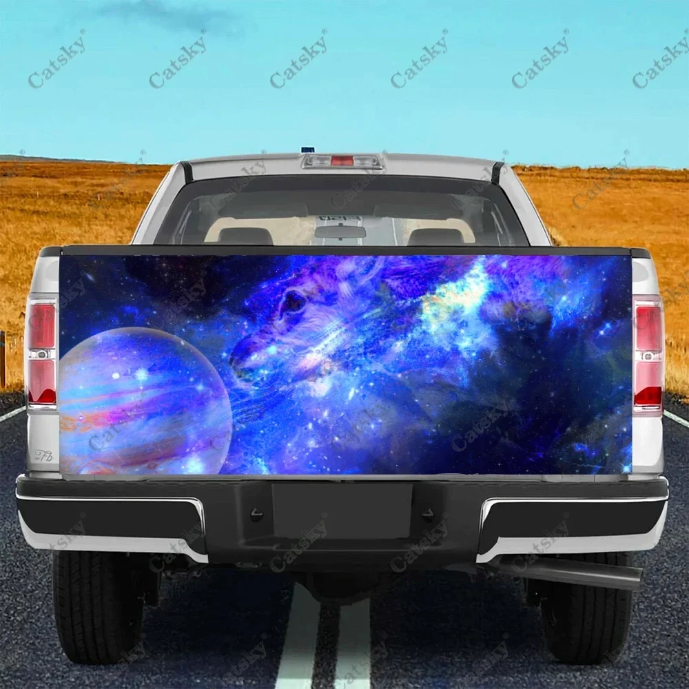 

Colorful Nebula Digital Art Truck Tailgate Wrap Professional Grade Material Universal Fit for Full Size Trucks Car Wash Safe