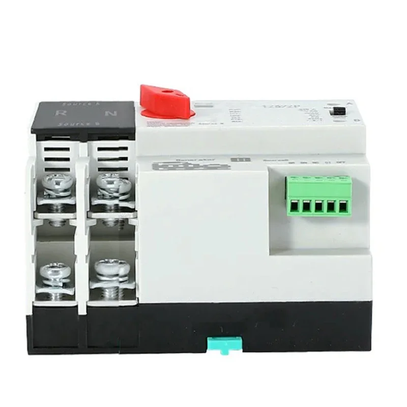 Dual Power Automatic Transfer Electrical Selector Switches Uninterrupted 2P 63A 100A 125A 110V 220V