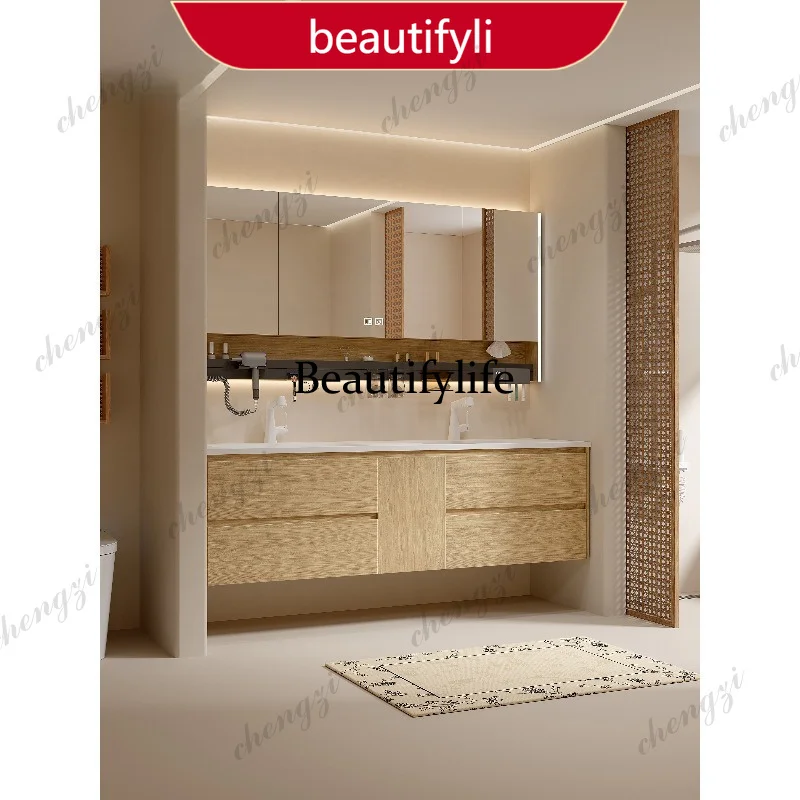 Wall Mounted Bathroom Vanity Cabinet For Household Waterproof Space Saving Bathroom Storage Cabinet For Daily Home Use  A17