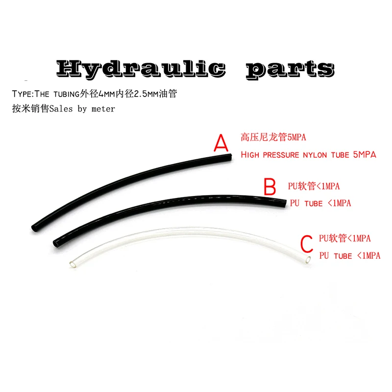 Imported Soft and Hard Hydraulic Oil Pipes for 1/14 Tamiya RC Truck Trailer Tipper Scania 770S Benz Actros Volvo MAN DIY Part