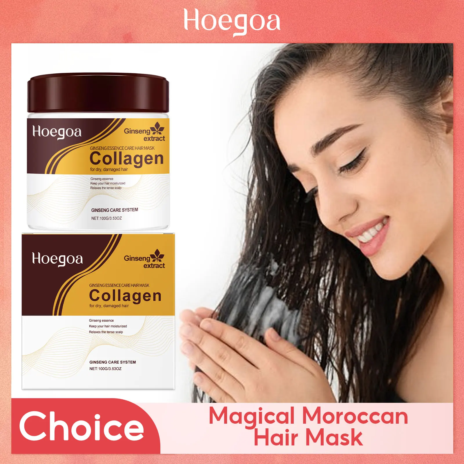 

Collagen Deep Repair Hair Mask Argan Oil Smoothing Prevent Hair Breakage Nourishing Conditioner For Dry Damaged All Hair Type
