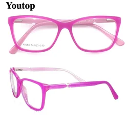 Womens Cat Eye Fashion Eyeglass Frames for Women Fashion Square Glasses Frames Prescription Pink yellow blue red Optical Eyewear
