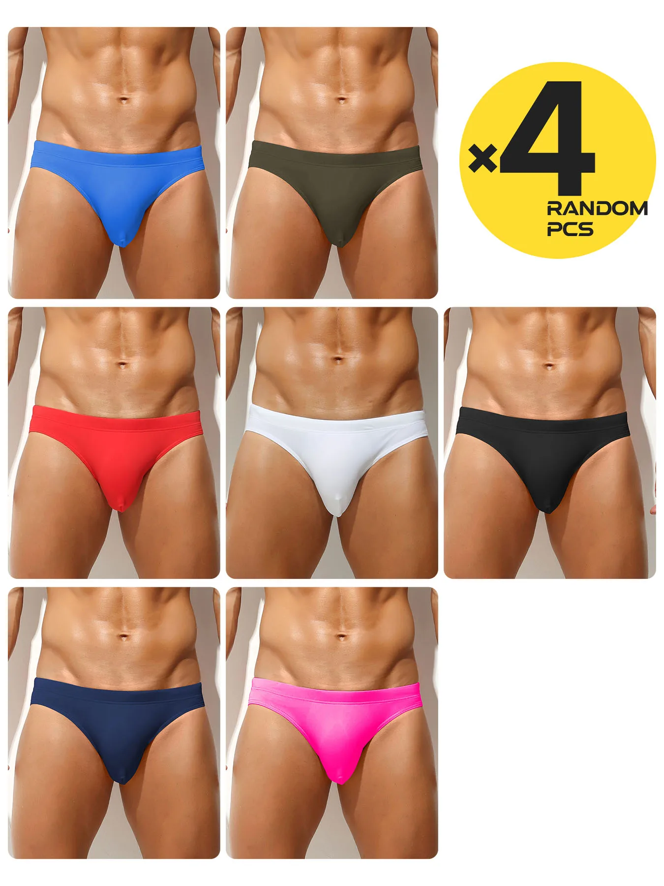 ملابس بحر بتصميم سلسلة صلبة من النايلون للرجال، بيكيني للسباحة، سراويل داخلية منخفضة الارتفاع هوت سبرينغز، ملابس سباحة، قطعتان، 3 قطع، 4 قطع، S، M، L، XL