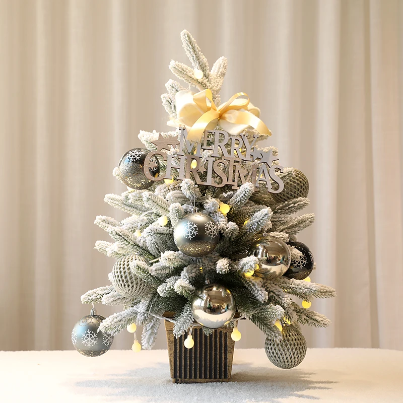 

Luxury Desktop Christmas Tree 45cm60cm Christmas Window Display Hotel Bar Decoration Christmas Tree Set
