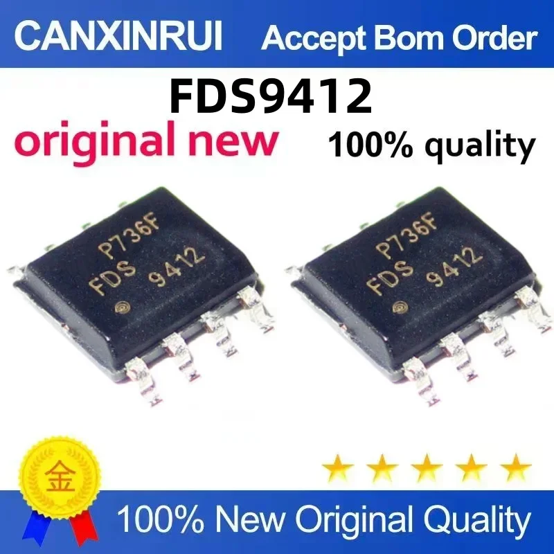 

(5-100 pieces) Brand new original FDS9412 9412 SOP-8 transistor IC