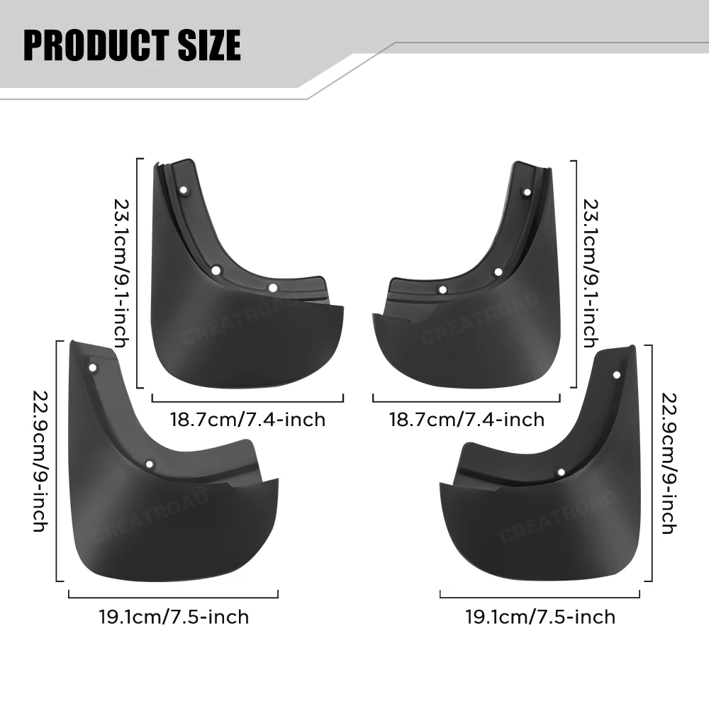 Custom Fit 4PCS Mud Flaps for Audi A6 C5 1998 1999 2000 2001 2002 2003 2004 2005 No Drilling Splash Guards Fender Accessories