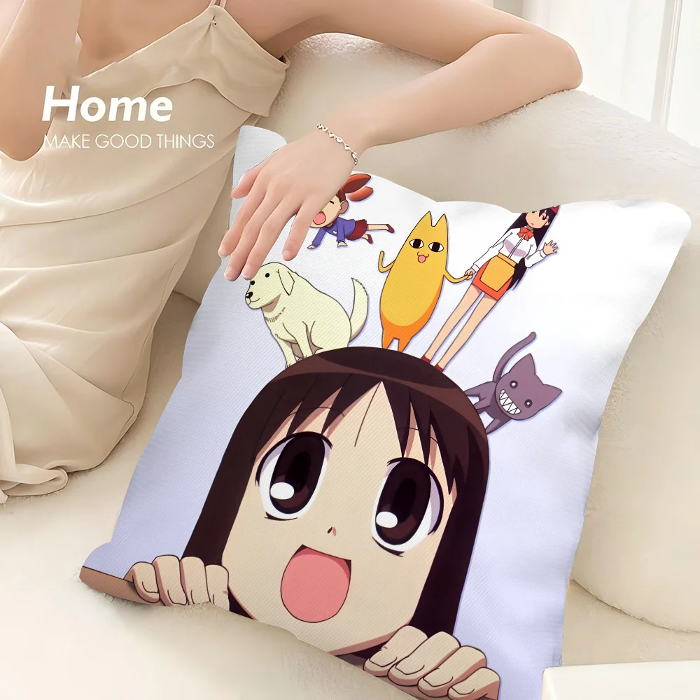 أنيمي A-Azumanga Daioh كيس وسادة ثلاثية الأبعاد طباعة ألياف البوليستر 40*40 سم أريكة المنزل رمي غطاء وسادة الديكور مهرجان هدية