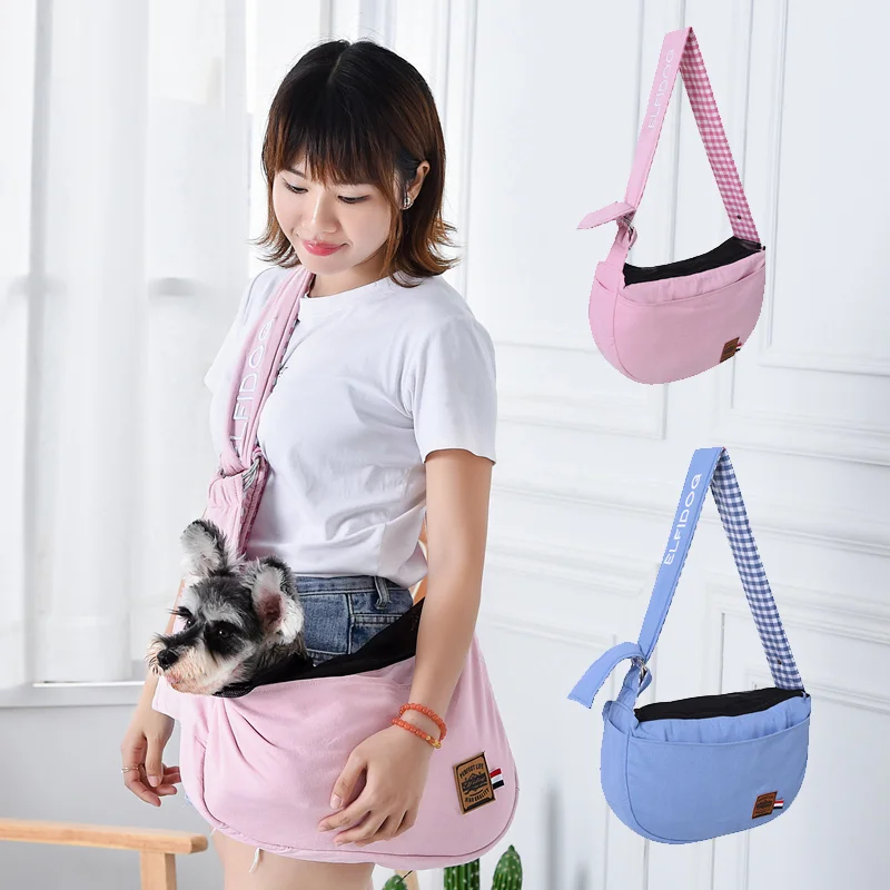 

Luxury Dog Sling Carrier Bag Pink Blue Outdoor Travel Pet Puppy Small Cat Handbag Carrying Tote Pouch Chihuahua Yorkshire Goods