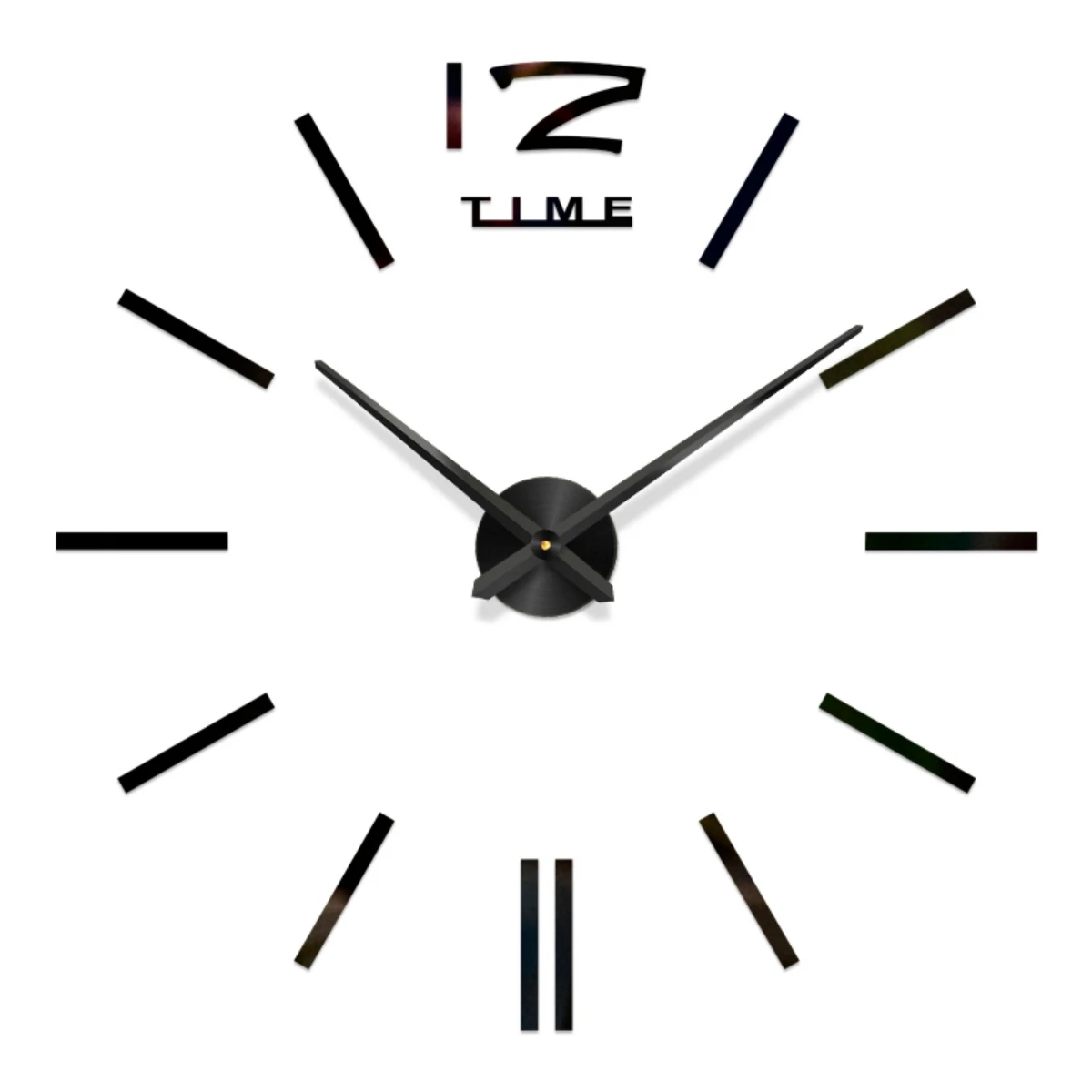 Nieuw modern design grote wandklok 3D DIY quartz klokken modehorloges acryl spiegelstickers woonkamer home decor horloge