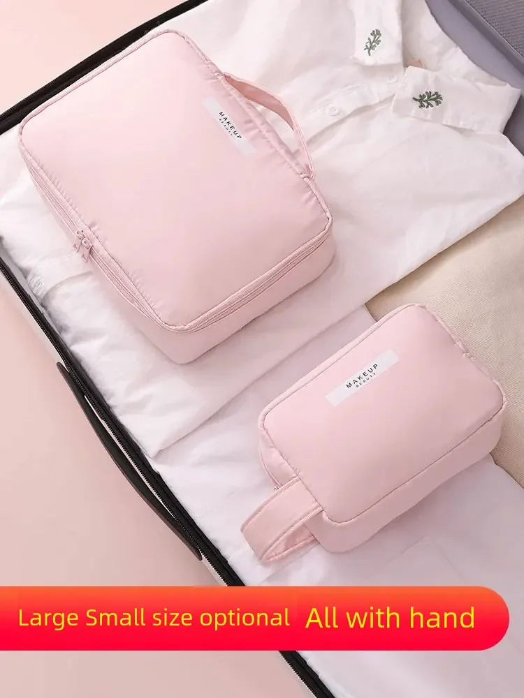 

New Ladies Portable High Appearance Index Cosmetic Bag Large-capacity Travel Washing Bag Three-dimensional Makeup Storage Bag