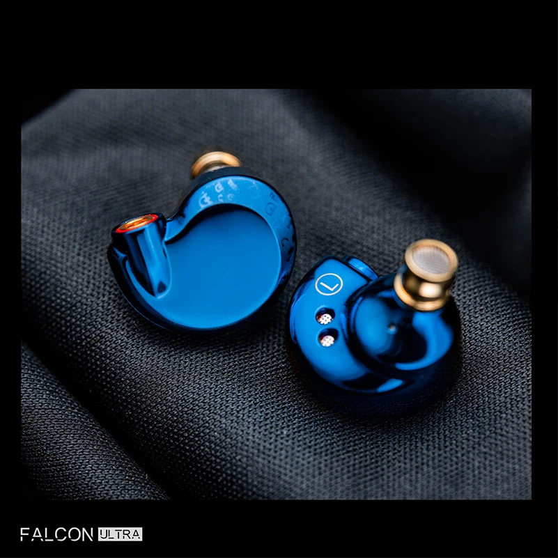 DUNU FALCON-auriculares intrauditivos con controlador Ultra dinámico, aleación de Audio de alta resolución IEM, diafragma puro metálico MMCX, auriculares con cable de pulg de 3,5/4,4mm