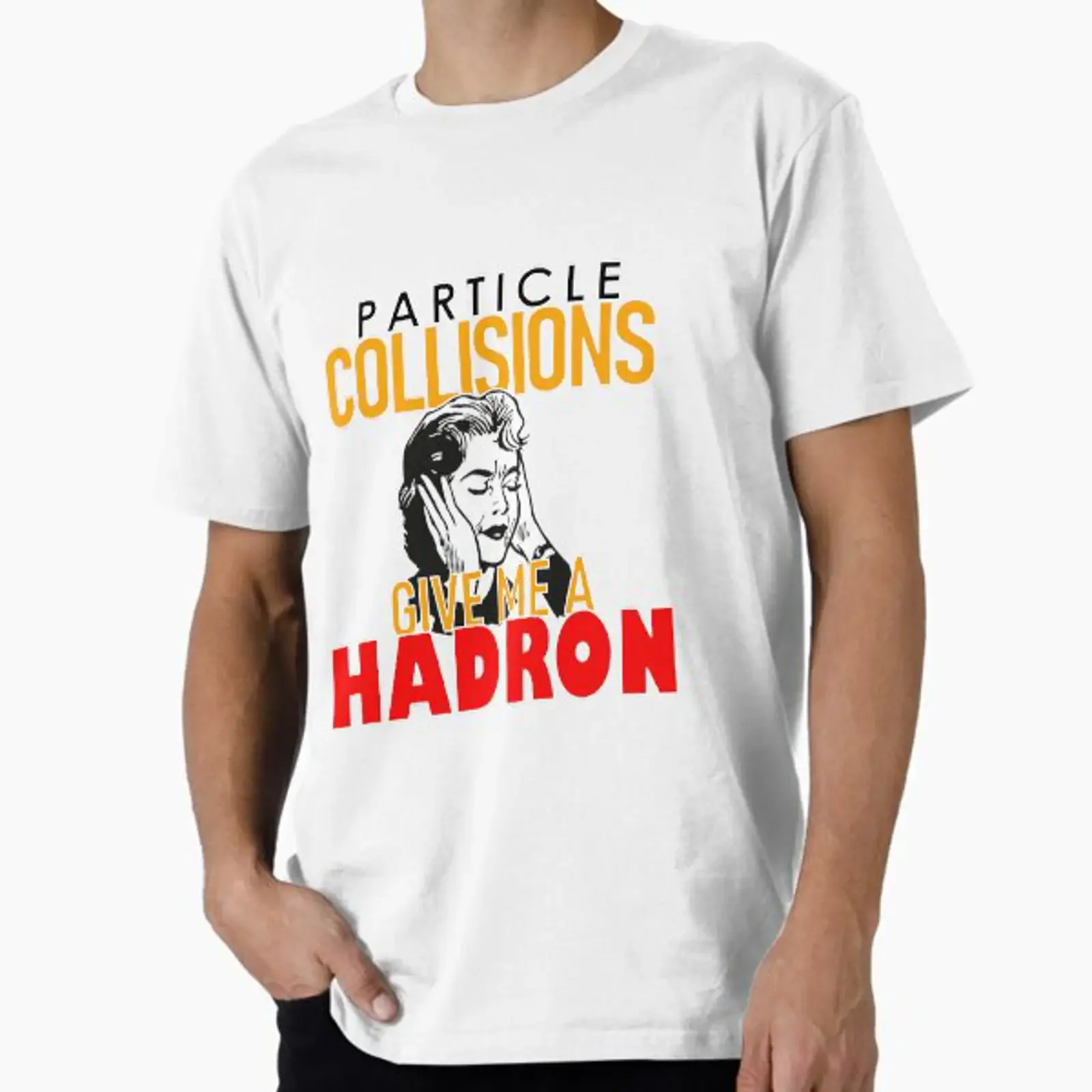 Particle Collisions Give Me a Hadron, diseñado y vendido por arttiisens, camiseta vintage lavada y elegante para uso diario, para hombre
