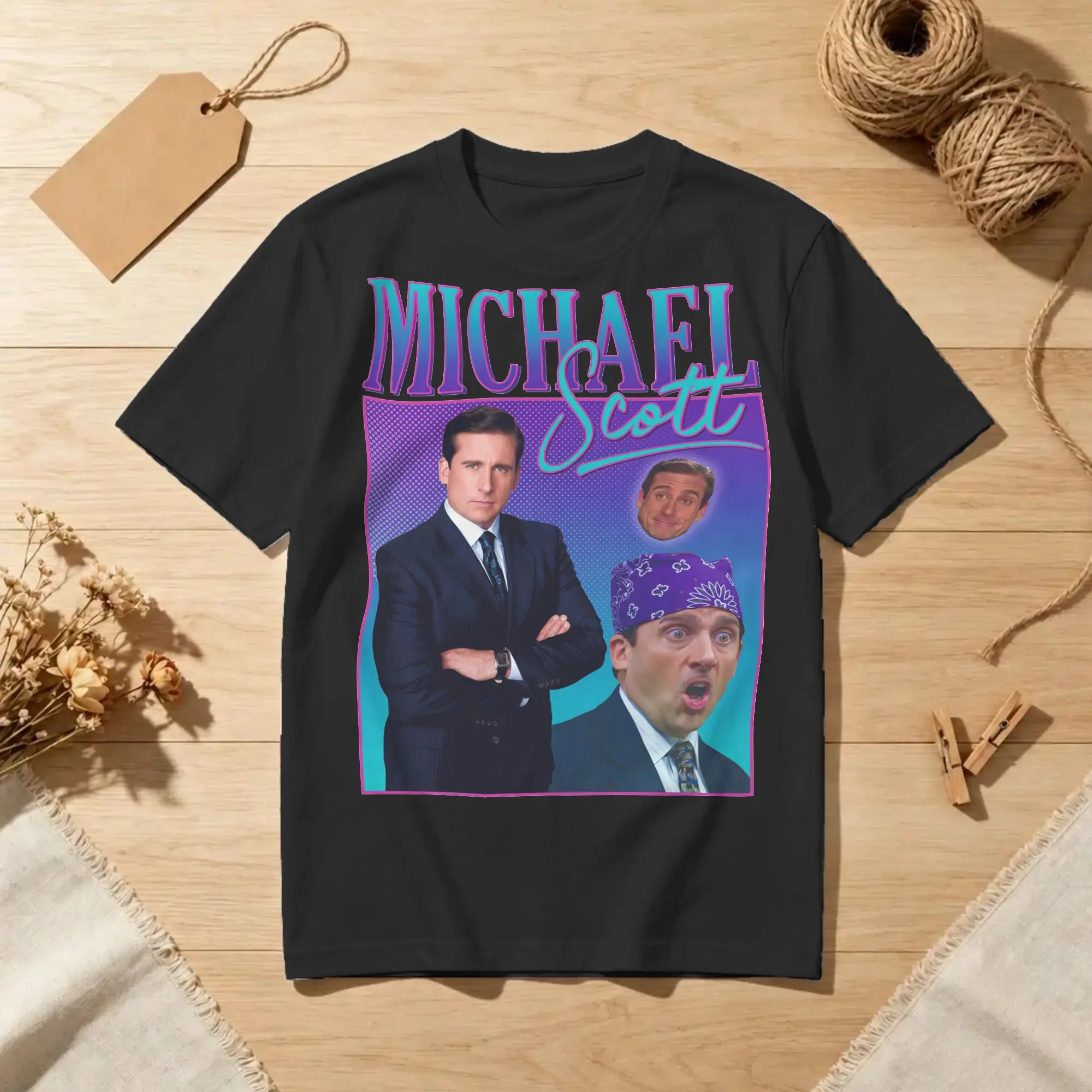 Men Women's T-Shirts Michael Scott Homage the Office 100% Cotton Tees Short Sleeve  T Shirts Crewneck Clothes Birthday Gift