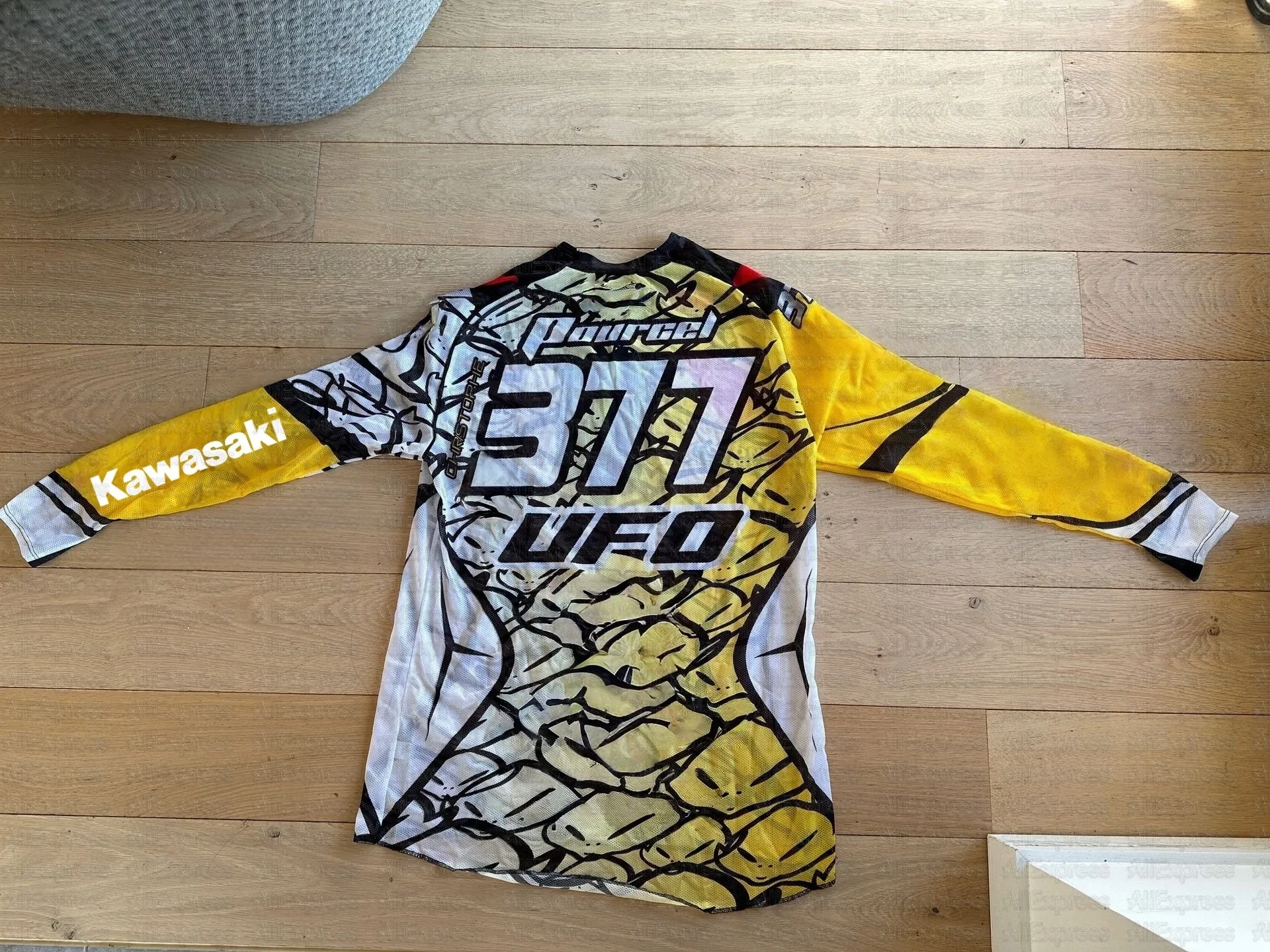 

Кавасаки # 377, футболки с длинными рукавами Christophe POURCEL, трикотаж для мотокросса, быстросохнущая спортивная одежда для взрослых и детей, топ