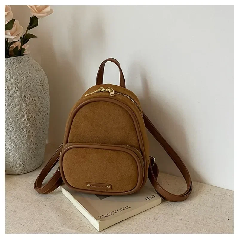 

Minimalist Mini Backpack for Women 2024 Korean Edition New Autumn/Winter Retro Leisure Versatile Commuter Backpack Sac À Dos