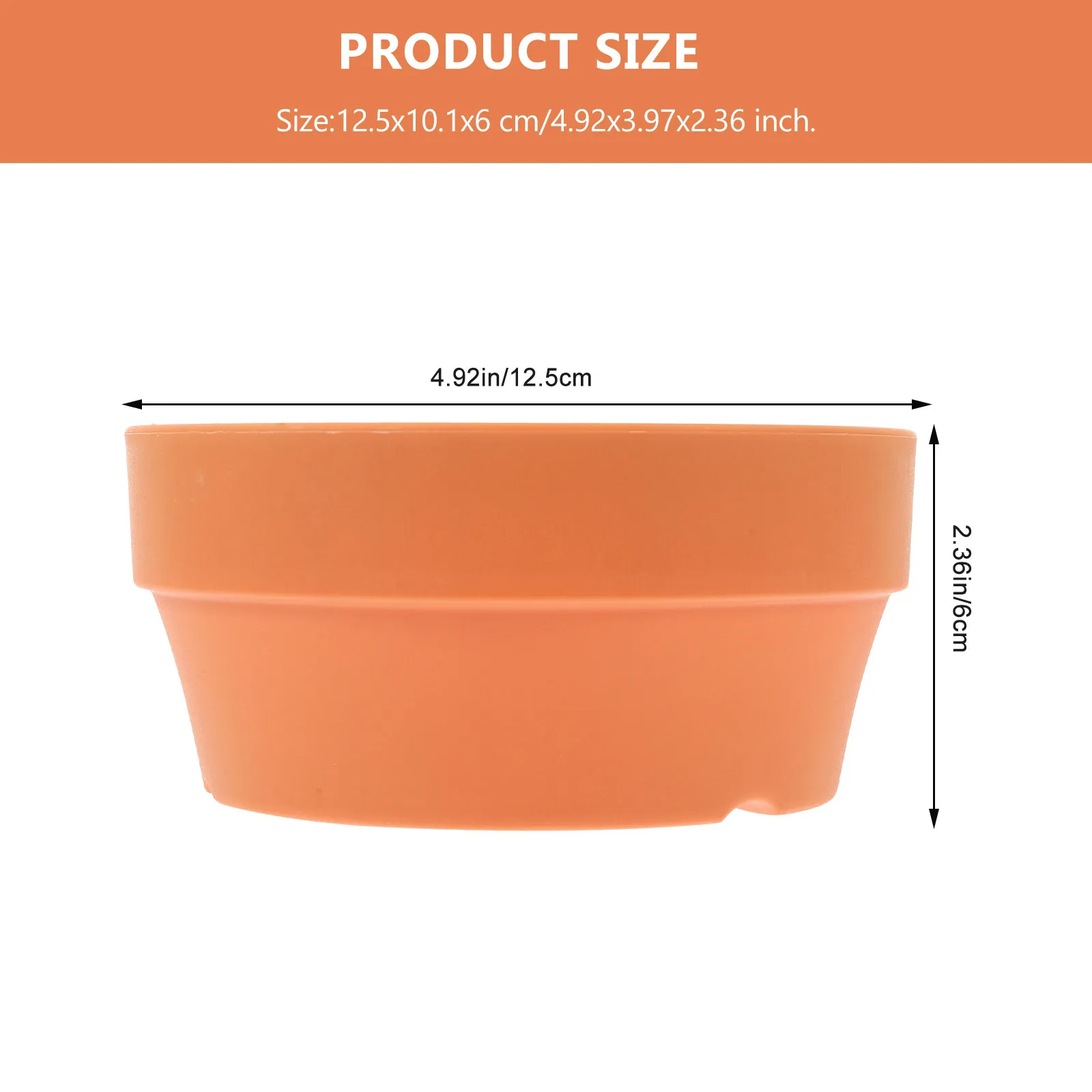 6Pcs Imitation Clay Plastic Flowerpot Round Shape Bottom Drainage Indoor Outdoor Succulent Plant Container Garden Supplies Small