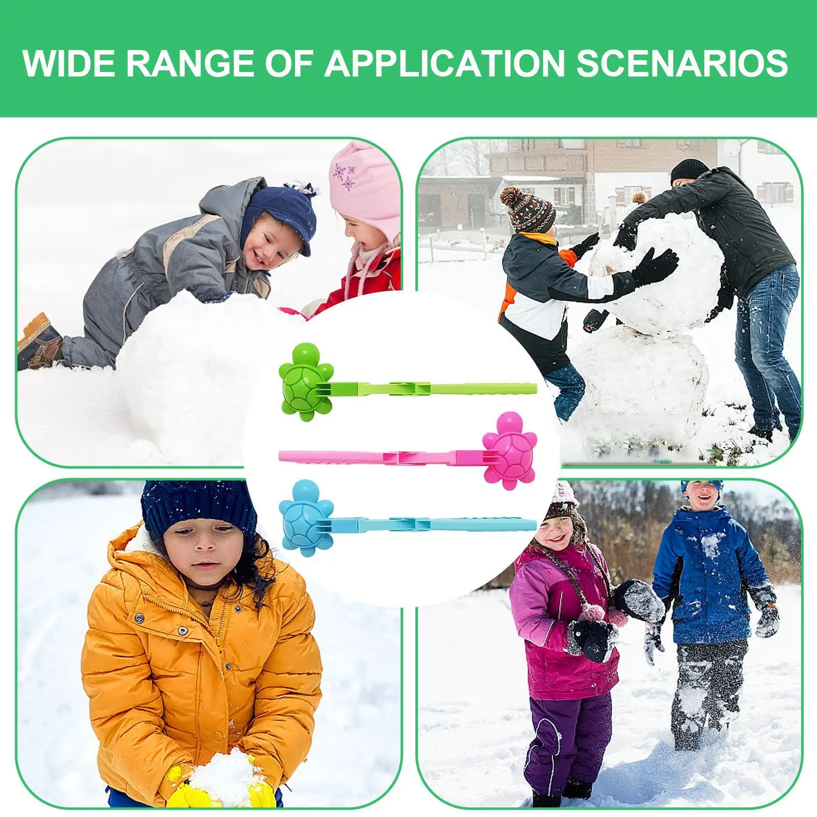 Ferramenta de fazer bola de neve, brinquedos fofos e divertidos de praia, moldes modeladores de bola de neve de animais de inverno para crianças, meninos, adultos, quintal, gramado ao ar livre, pátio