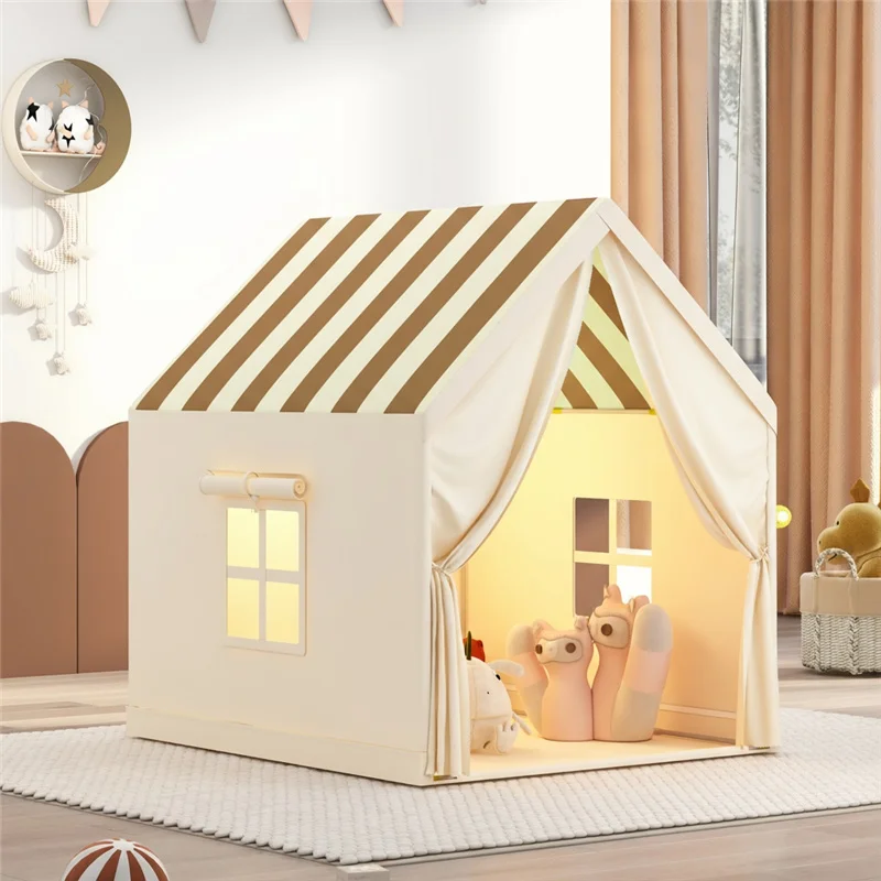 Tenda da gioco per bambini Tenda da castello principessa giocattolo Tende da gioco pieghevoli portatili Regalo di compleanno di Natale per ragazze e ragazzi