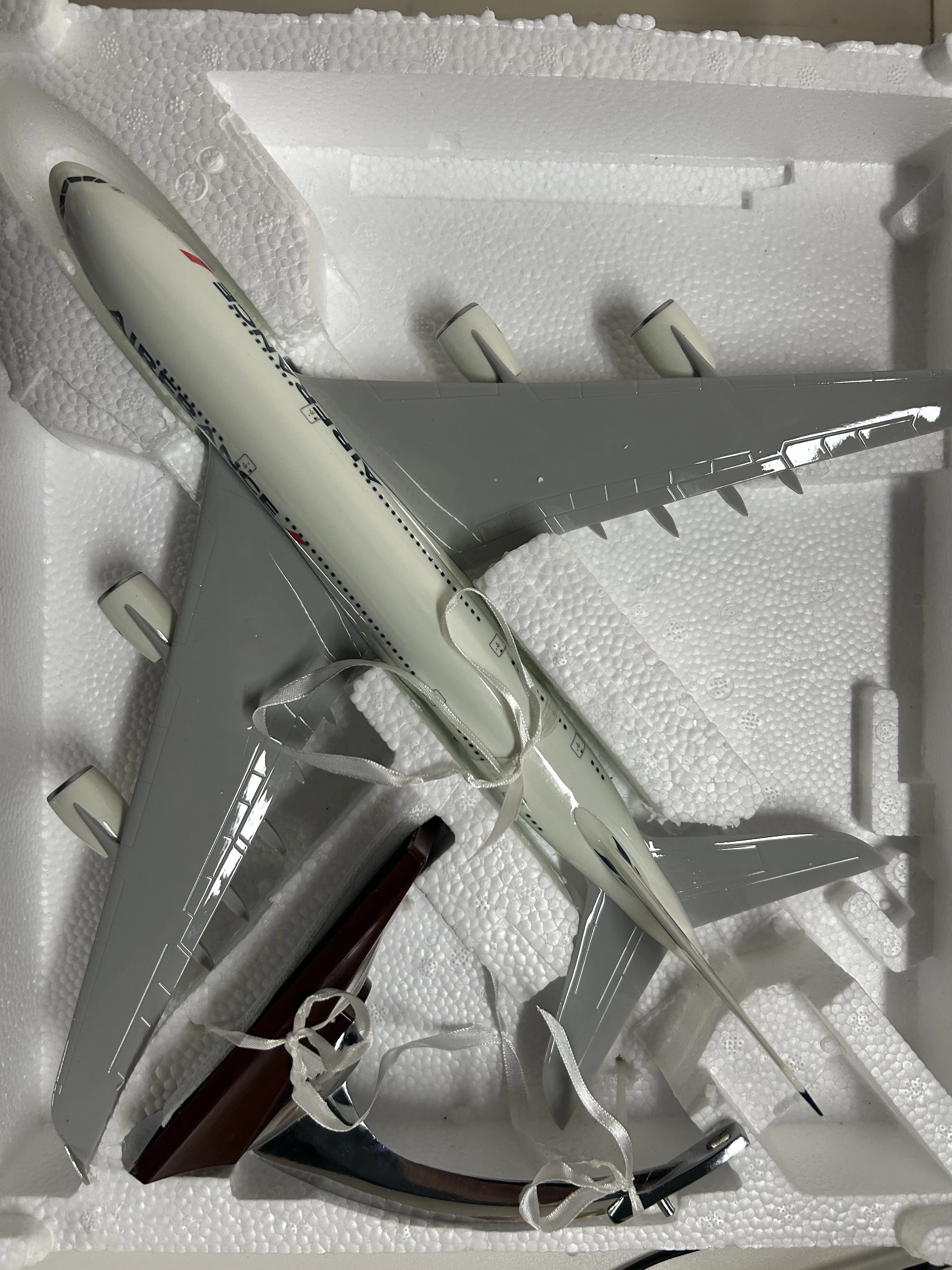 A380 French 36CM Die Cast Metal Aircraft Model and Skyplane Model Aircraft Alloy Display and Collection Gifts for Enthusiasts