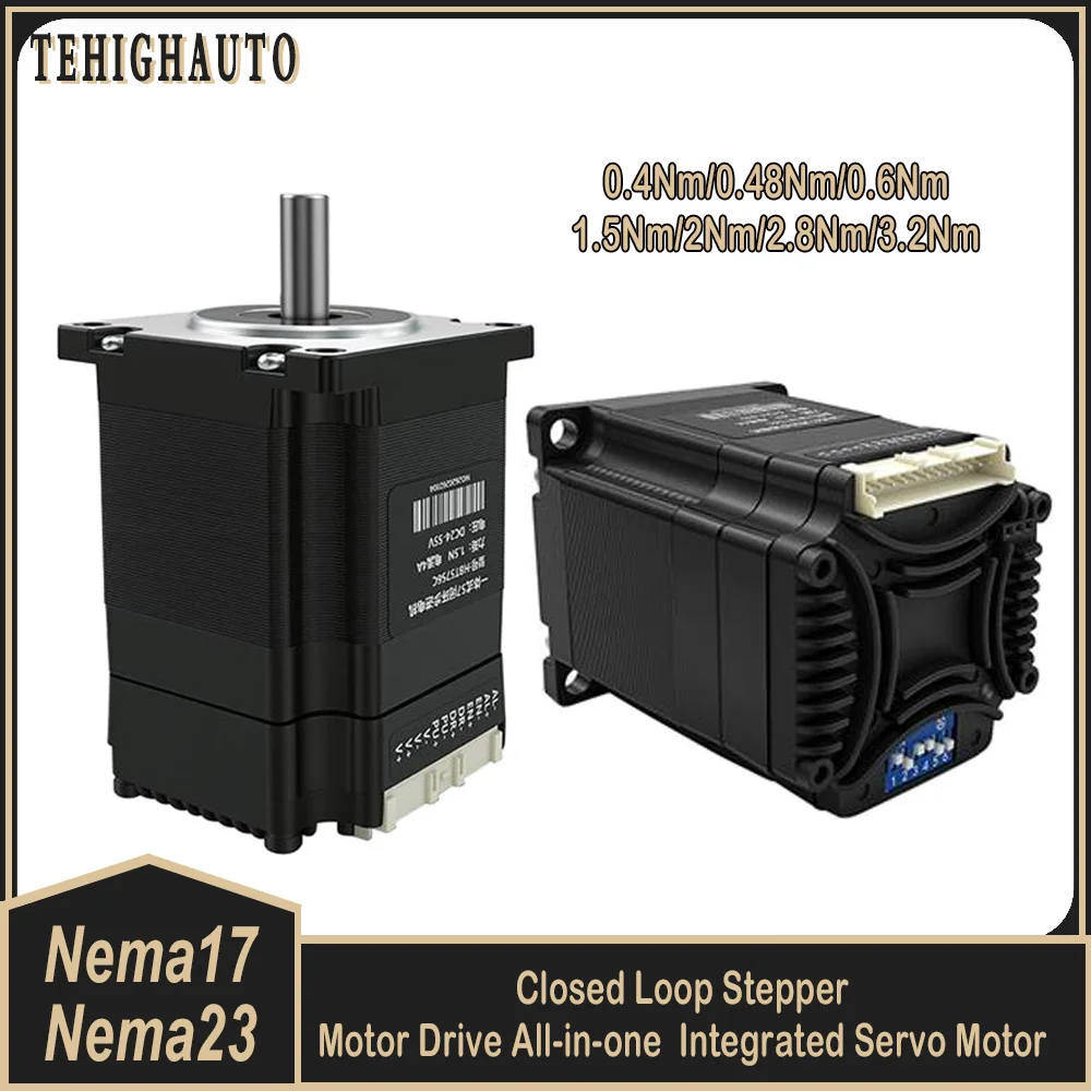 Closed Loop Integrated Stepper Motor Nema17 42mm/Nema23 57mm DC24V 2 Phase Stepper Motor Drive All-In-One Easy Servo Motor