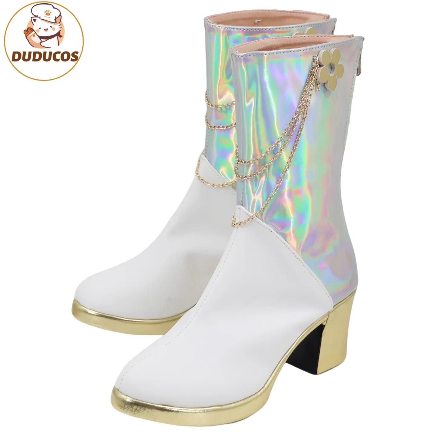 รองเท้าคอสเพลย์ DUDU-R HUNTR X Kpop Demon Hunters Mira รองเท้าบูท K-POP สำหรับผู้หญิง เด็ก ผู้ใหญ่ ชุดคอสเพลย์ อุปกรณ์ประกอบฉาก