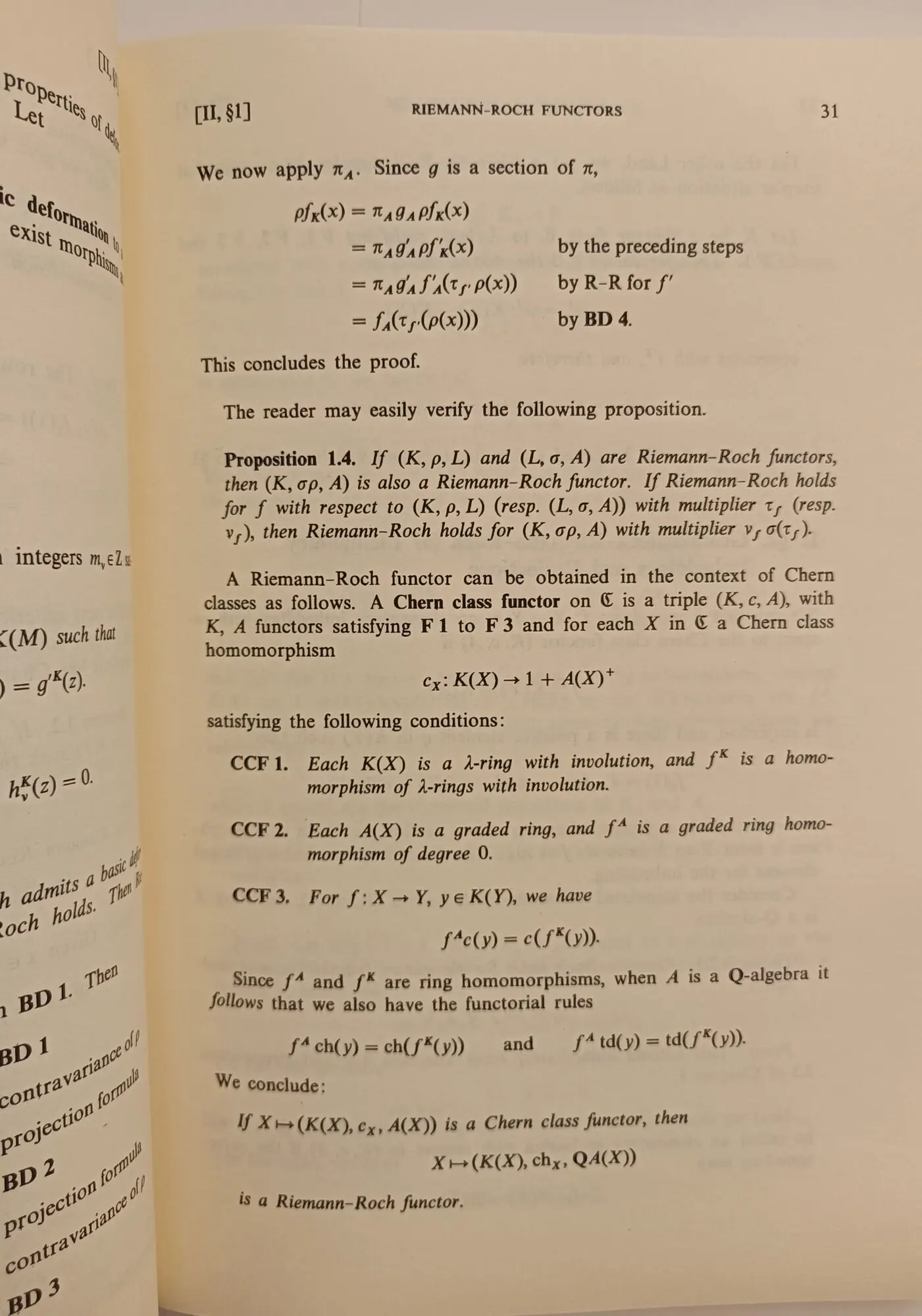 Riemann-roch algebra