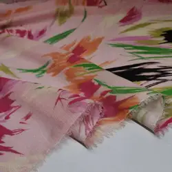 On Sale Soft Colorful Floral Silk Georgette Fabric DIY Sewing Shirt Wedding Dress Scarf Material Tissue