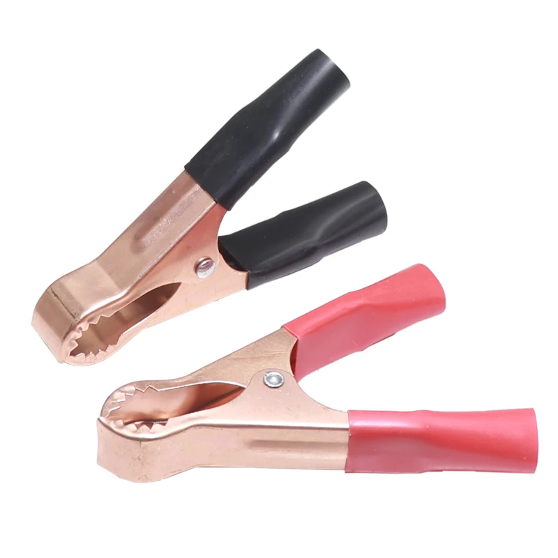 【10-2PCS】50A Red+ Black TZT 80mm Crocodile Car Caravan Van Battery Test Lead Clips Alligator Clips Connector Pl