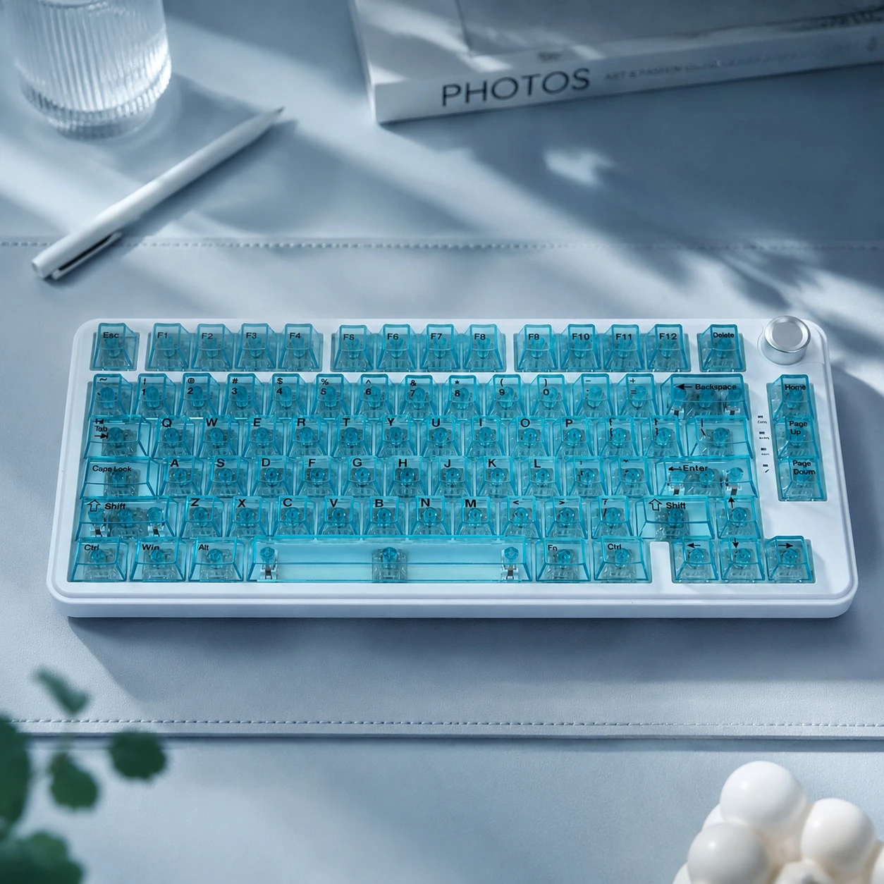 2026 Super New 132 Keys PC Crystal Clear Keycaps Cherry Profile Full Transparent Set DIY Keycaps for MX Mechanical Keyboard