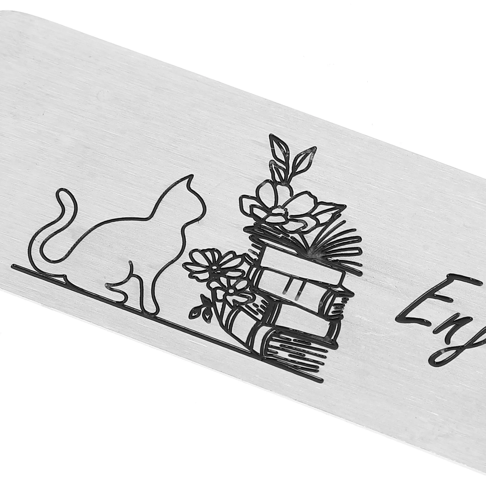 

Stainless Steel Cat Bookmark Creative Metal Page Marker Chain Design Gift for Teachers Students Book Lovers