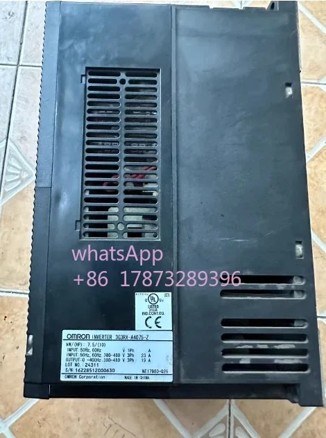 Original, used, inverter 3G3RX-A4075-Z 7.5kw 100% tested and shipped